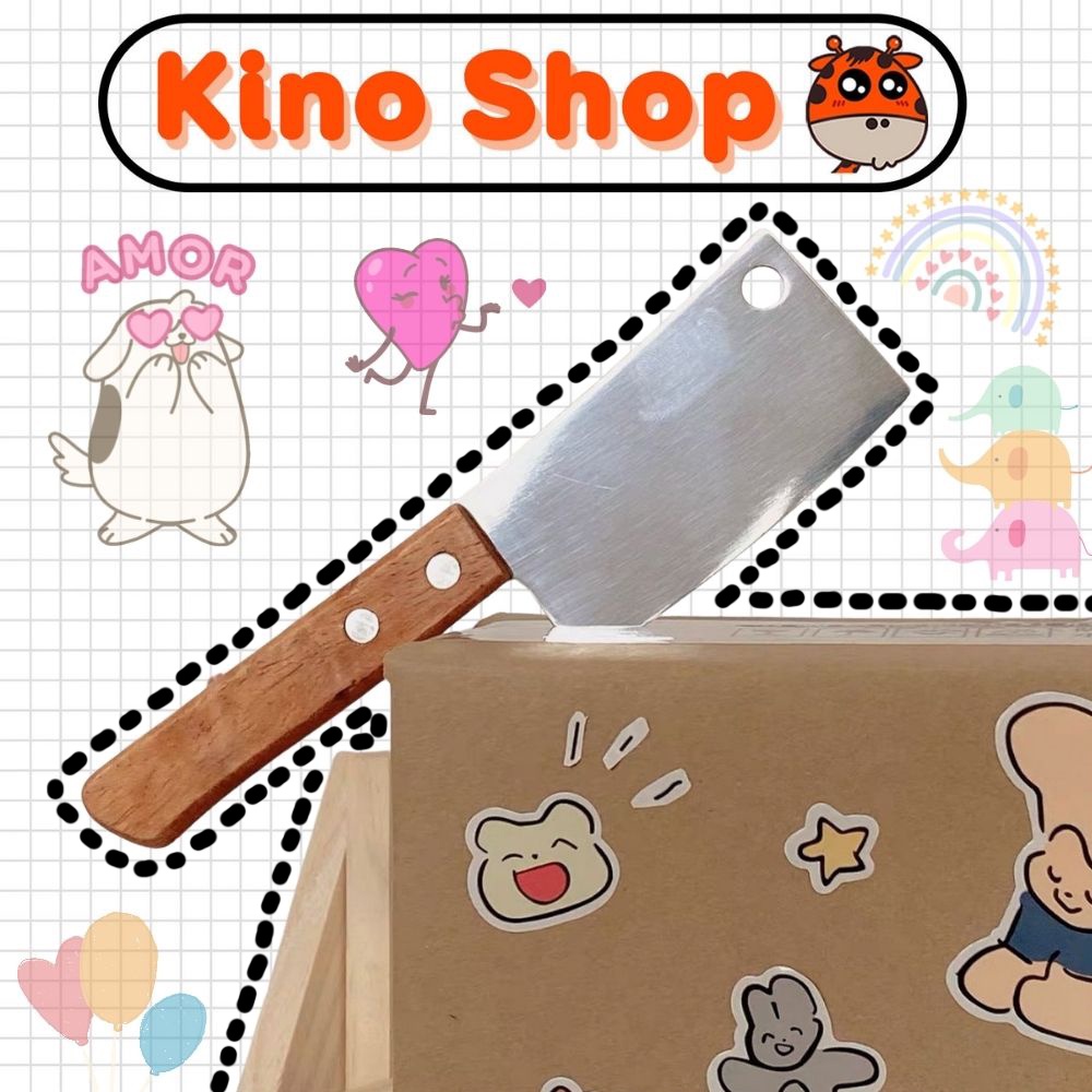 Dao mini unbox cán gỗ , rọc giấy , cắt bánh ngọt , decor trang trí siêu cute dễ thương