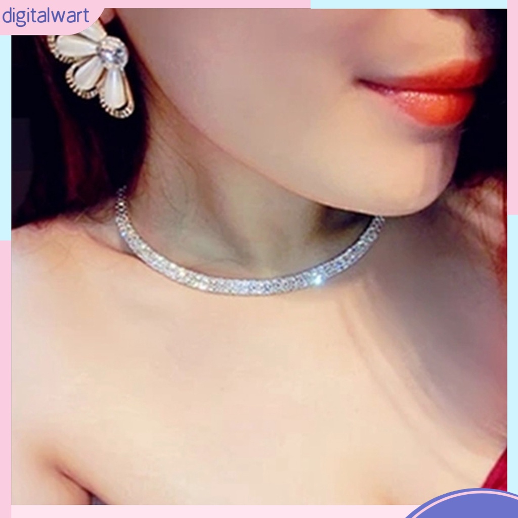 Vòng Cổ Choker Đính Đá Phong Cách Sang Trọng Thanh Lịch Dành Cho Nữ
