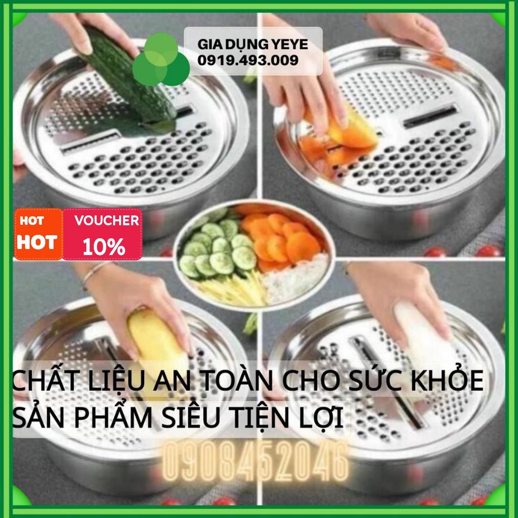 BỘ NẠO INOX 304, bộ nạo rau củ đa năng 9 trong 1