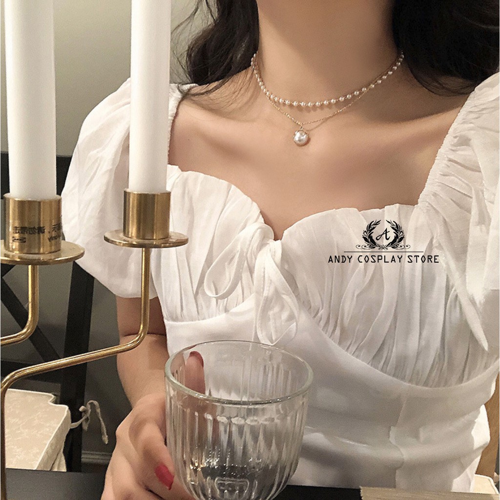[CÓ SẴN] Vòng cổ pearl vintage retro girl