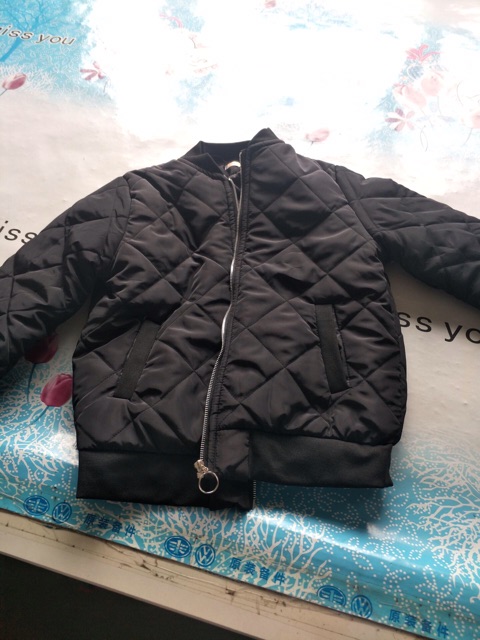 Áo bomber phao  quả trám