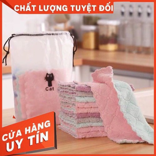 Set 10 khăn lau 2 mặt đa năng mềm mịn xịn xò - Dùng Là Mê Ly