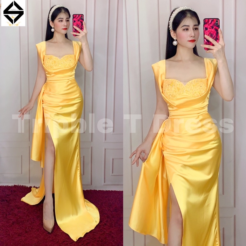 Đầm maxi body dạ hội dự tiệc siêu xinh kết cườm TRIPBLE T DRESS - size S/M/L - MS218Y