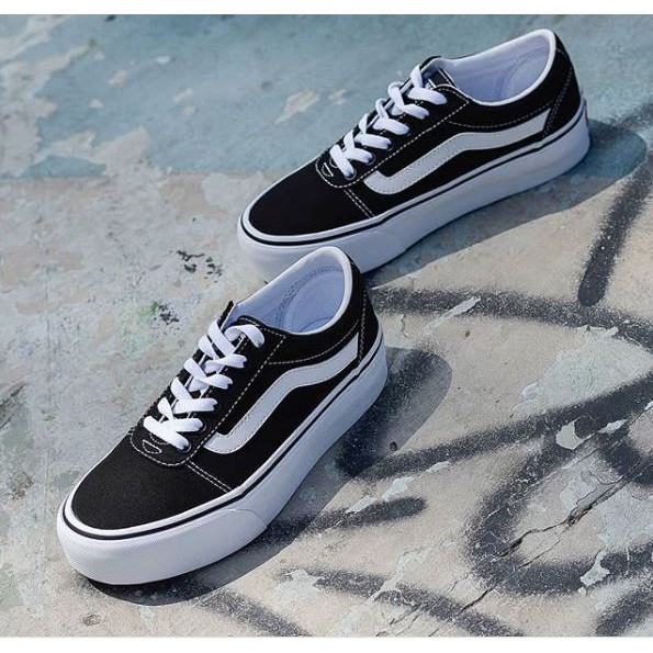 Giày Vans Chính Hãng Ward Platform Black White