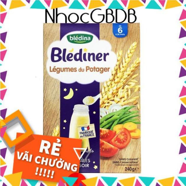 ( KIBO ) [6/2021] Bột lắc sữa Bledina đêm 6m+ vị gạo rau củ 240g (Pháp)