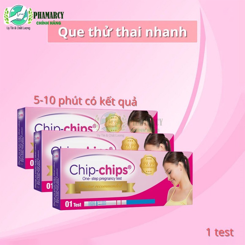 Que test thử thai kết quả siêu nhanh chính xác cao Chip Chips [GIẤU TÊN KHI GIAO HÀNG]