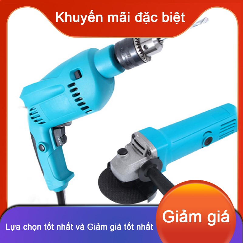 Máy mài Makita có bộ khoan Máy khoan điện bộ(Xanh lam)