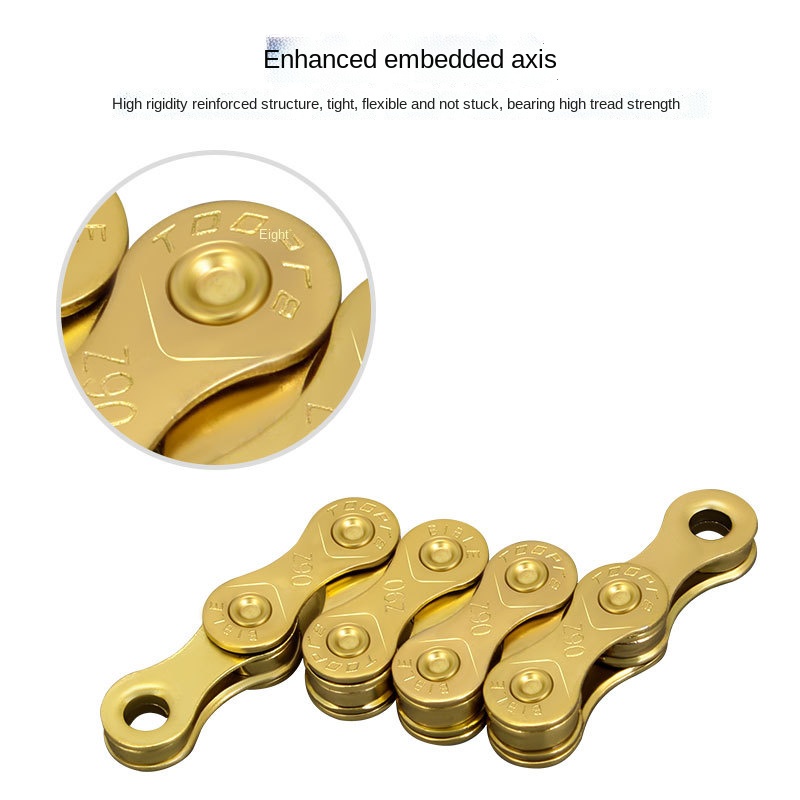 Dây Xích Xe Đạp Leo Núi 8 Tốc Độ 9 10 11S Mạ Vàng Chống Rỉ Sét Chất Lượng Cao