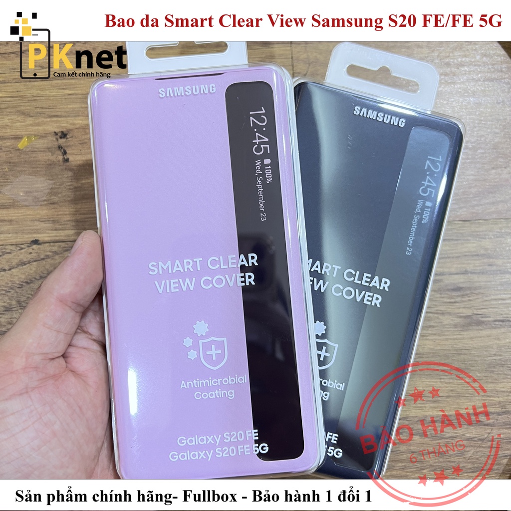 Bao da S20 FE Smart Clear View Chính Hãng Samsung Việt Nam - Fullbox, nguyên seal [Bảo hành 6 tháng lỗi 1 đổi 1]