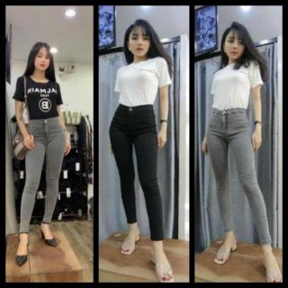 Quần jeans giấy cạp khóa