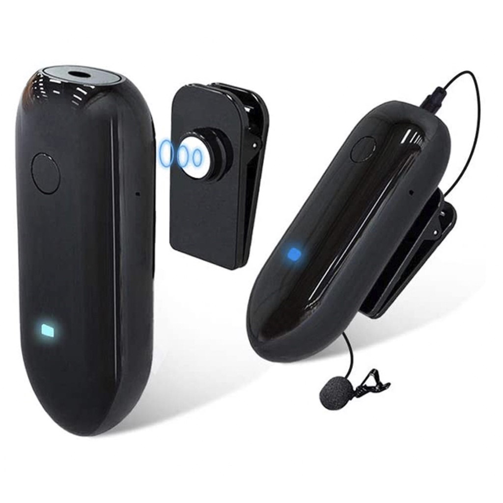 Micro thu âm không dây LensGo LWM-318C  Black - Chính Hãng