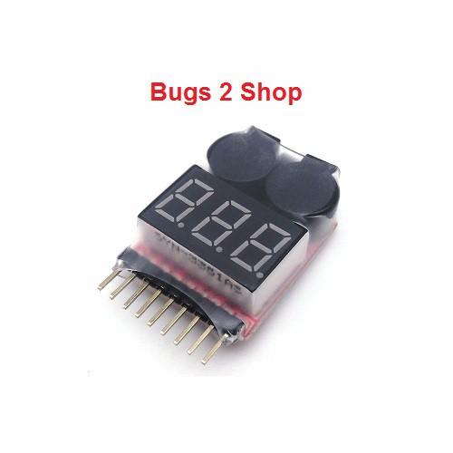 Modun kiểm tra và báo áp thấp pin 1-8 S Lipo Li-Ion Fe cho máy bay MJX Bugs 2
