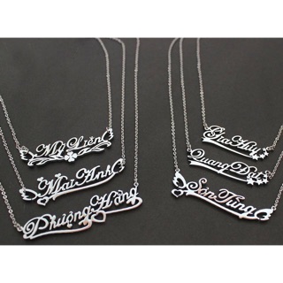Dây chuyền bạc khắc tên