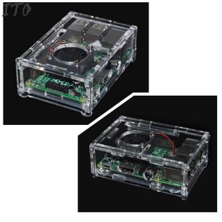 Bộ hộp trong suốt kèm quạt làm mát cho Raspberry Pi ito