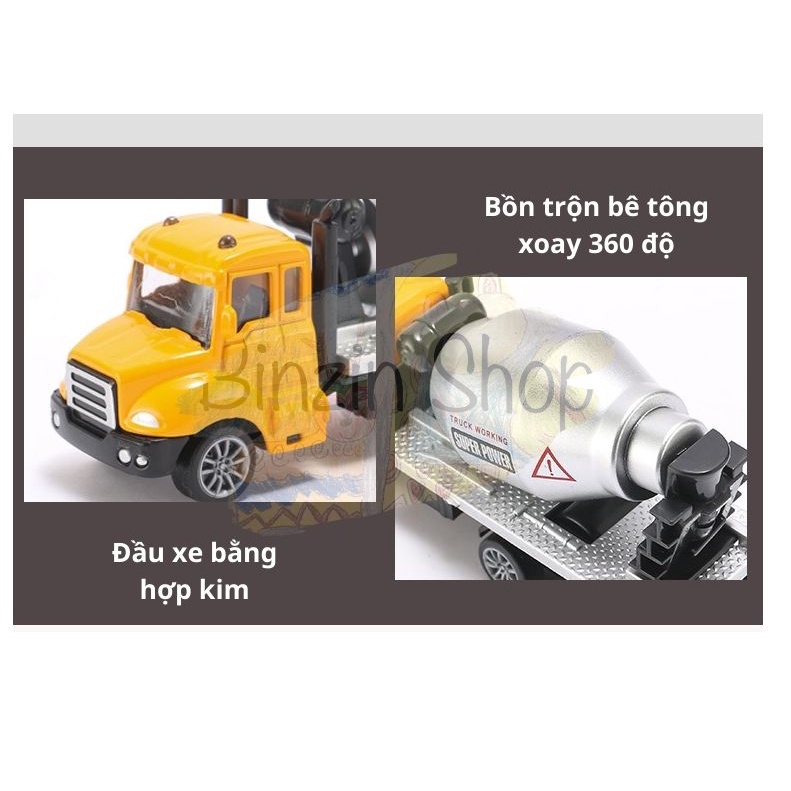 Đồ chơi xe công trình cho bé tỉ lệ 1:64