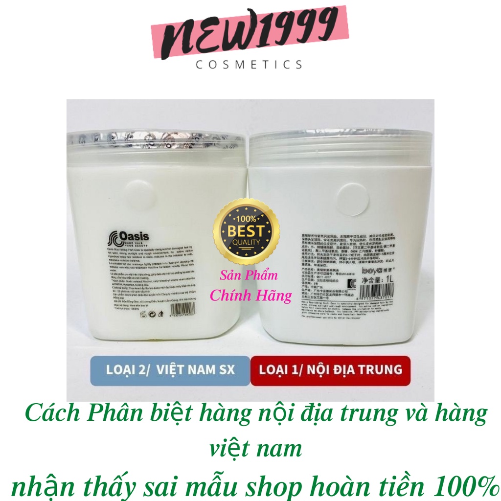 Kem hấp tóc ủ tóc OASIS 1000ML loại 1 đặc như sáp Xả tóc giúp tóc mềm mượt