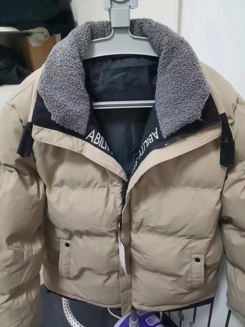 Áo Phao Nam Cổ Lông Cừu Thời Trang Thu đông Cao Cấp Quảng Châu