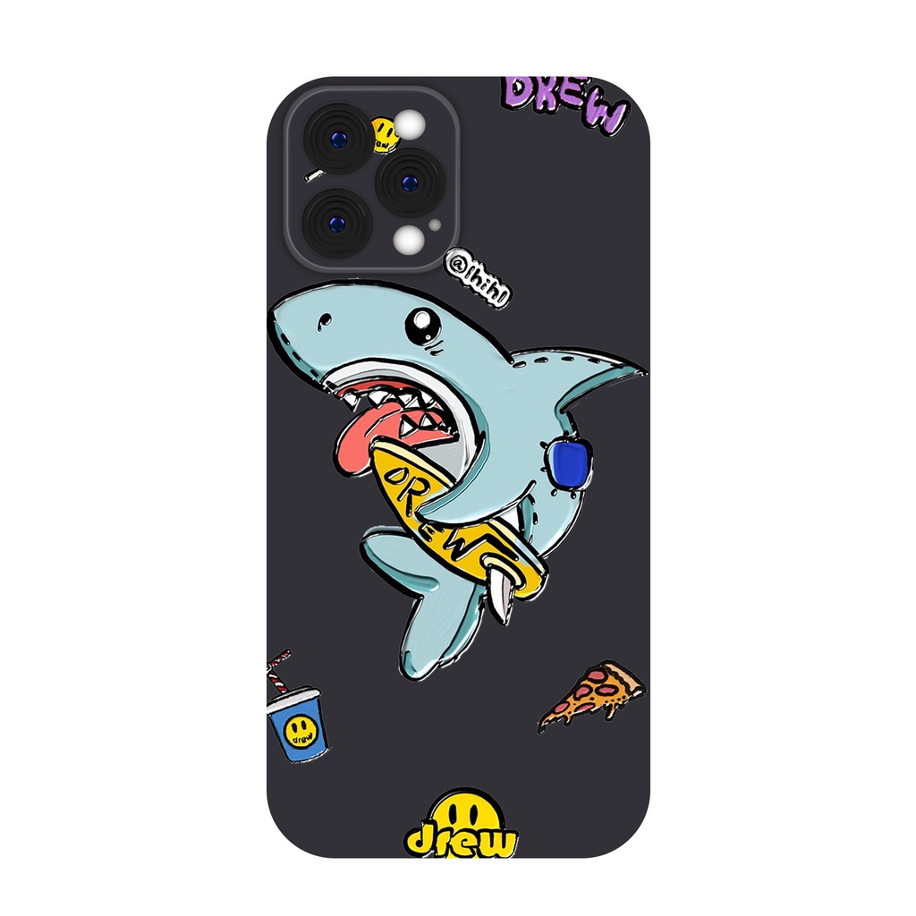 Ốp lưng IPhone  cạnh vuông drew shark BVC 6/6plus/6s/6splus/7/7plus/8/8plus/x/xr/xs/11/12/13/14/Pro/Plus/Promax BVC253