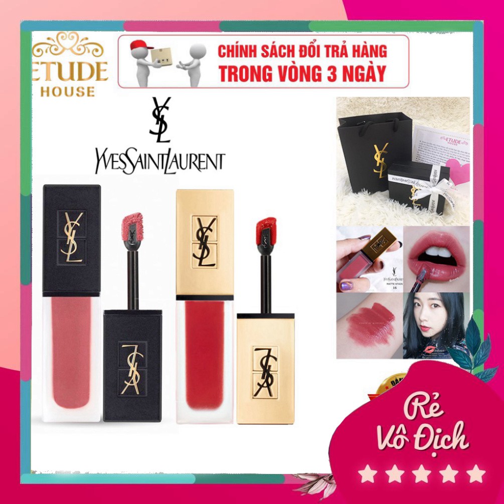 [Bán-Giá-Gốc] ❤️Chính Hãng❤️ Son Ysl Tatouage Couture Velvet Cream Matte Lip Stain 2021, không gây khô môi bám màu cực t