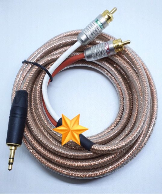 Dây tín hiệu âm thanh 3.5 ra 2 Av hàng DIY chất lượng. Chạy dài thoải mái❤️