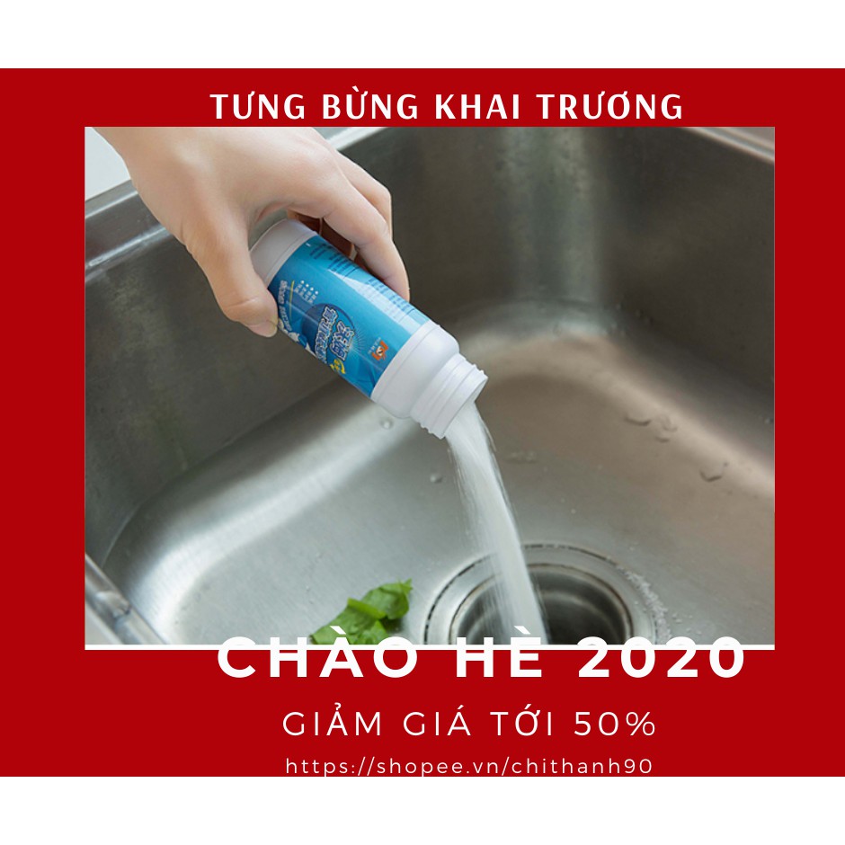 Bột Thông Tắc Cống, Đường Ống, Bồn Cầu, Bồn Rửa Mặt..Xử Lý Triệt Để Cặn Bã, Chất Thải Hữu Cơ