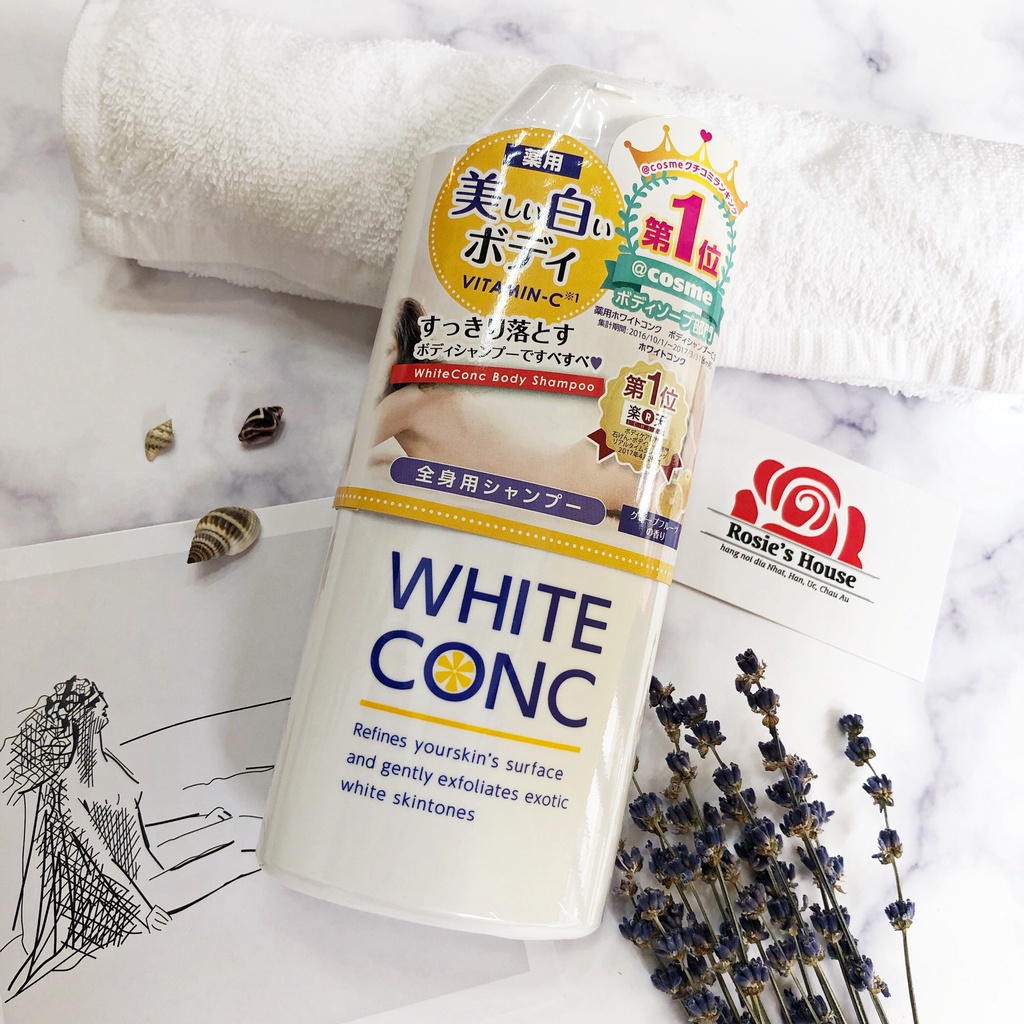 Sữa tắm dưỡng ẩm trắng da White Conc Body 360ml Nội địa Nhật