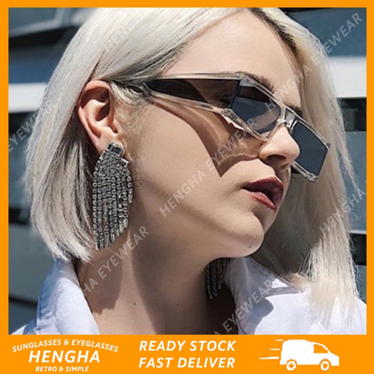 Kính mát gọng hình chữ nhật phong cách retro thời trang cho nữ