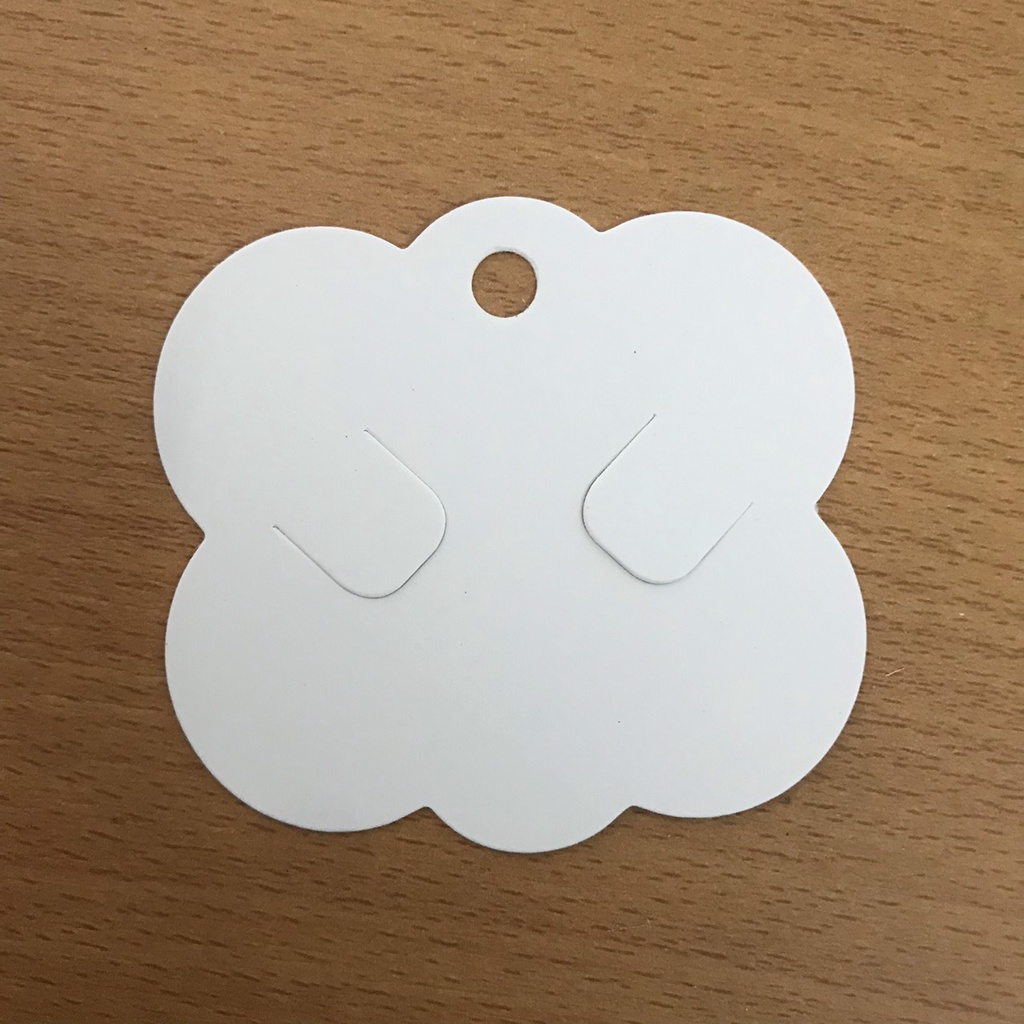100 bìa cài kẹp tóc, cài áo... - Tem giấy cứng kẹp tóc nhiều mẫu size 6x6cm
