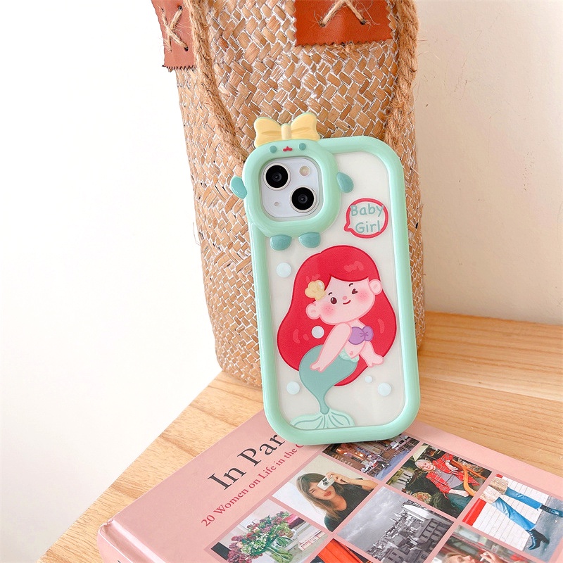 Ốp lưng iphone camera nơ nàng tiên cá 6/6plus/6s/6splus/7/7plus/8/8plus/x/xs/11/12/13/14/pro/max/promax/plus/shin/case