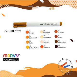 Bút lông marvy 1100 hoạ cụ nha trang đầu cọ mềm