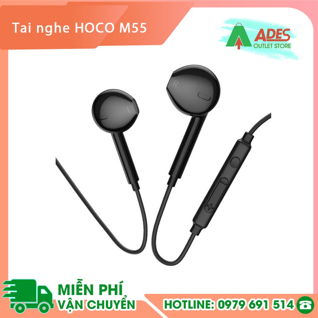 Tai nghe HOCO M55 loại nhét tai nghe kết nối dây có mic