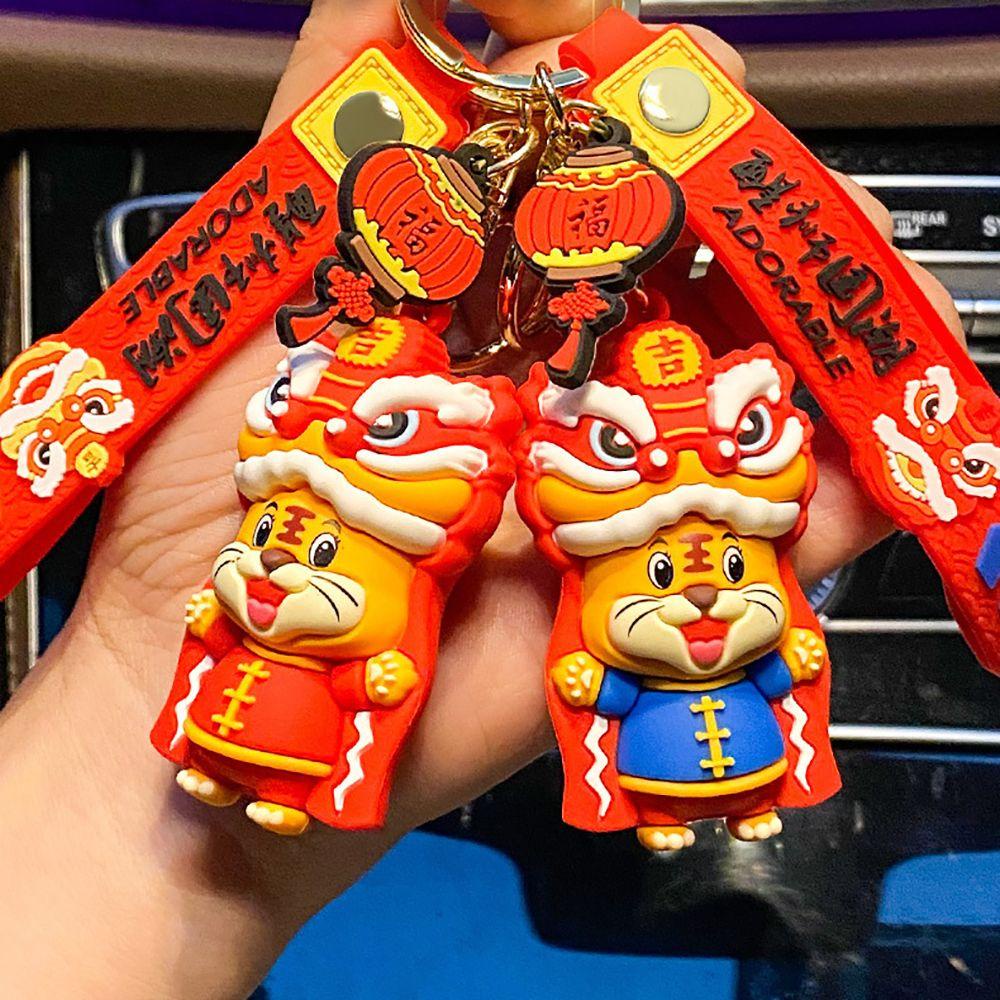 LANFY Móc Khóa Kim Loại Hình Hổ Hoạt Hình Sáng Tạo