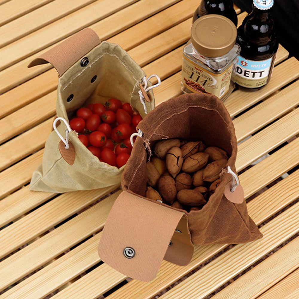 VANES1 Túi Da Đựng Trái Cây Thiết Kế Đeo Thắt Lưng Tiện Lợi Cho Cắm Trại