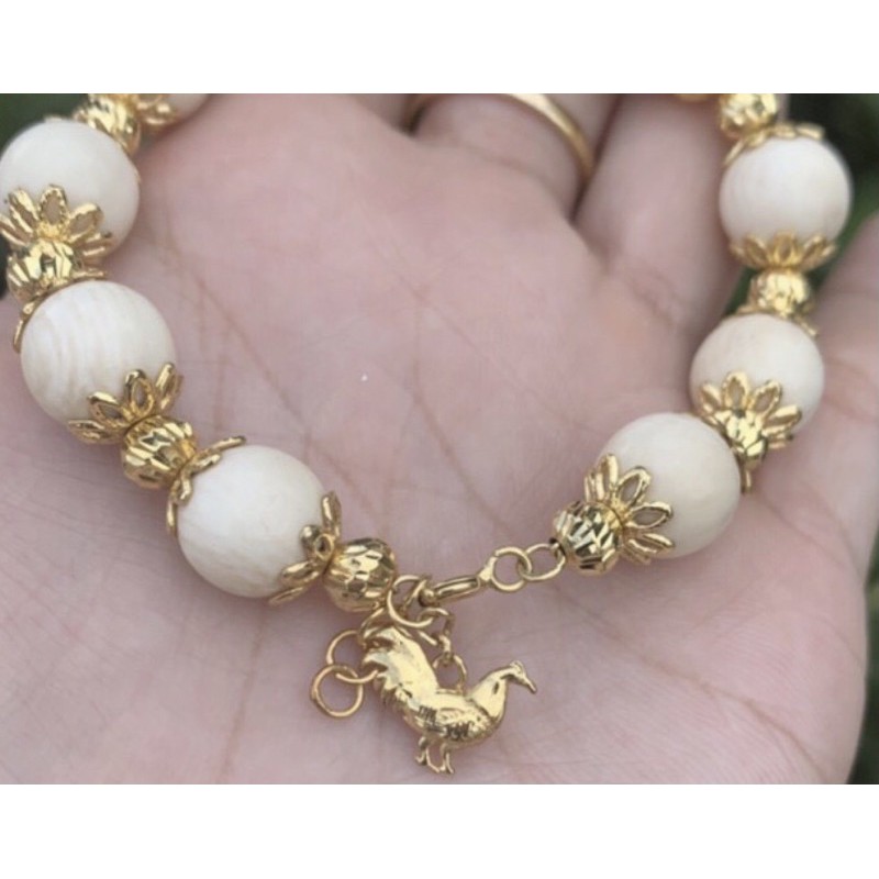 1 cặp (2 cái) charm vàng, mũ hoa, đế hoa, ốp hạt làm vòng tay, trang sức handmade