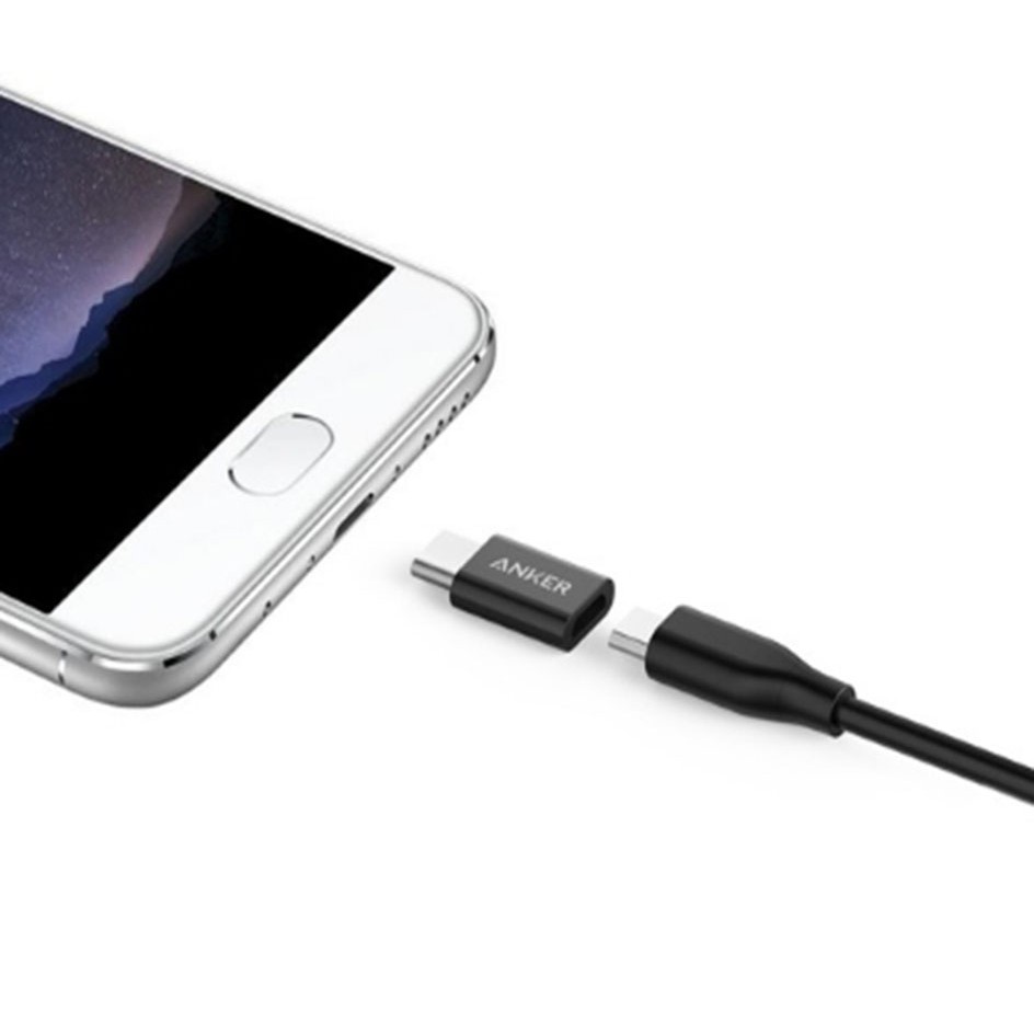 Đầu chuyển đổi chân Micro USB (Cái) sang Type C (Đen)