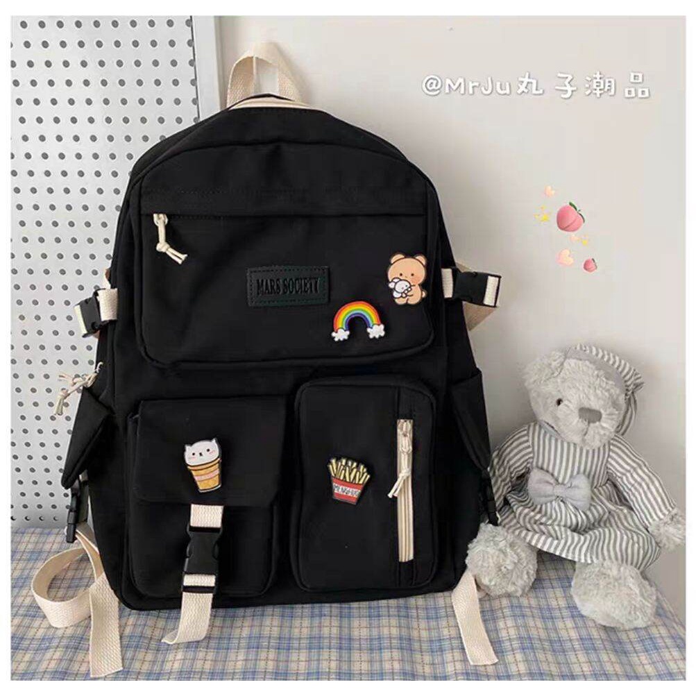 Balo nam nữ Ulzzang Thời Trang nhiều ngăn đựng vừa laptop 14 inch,a4 HAKA615