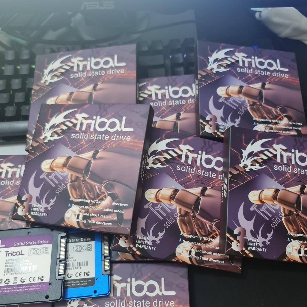 SSD 120G Tribal vỏ hợp kim bảo hành 36 tháng - SATA3 6GB/S 2 màu xanh, đen | BigBuy360 - bigbuy360.vn