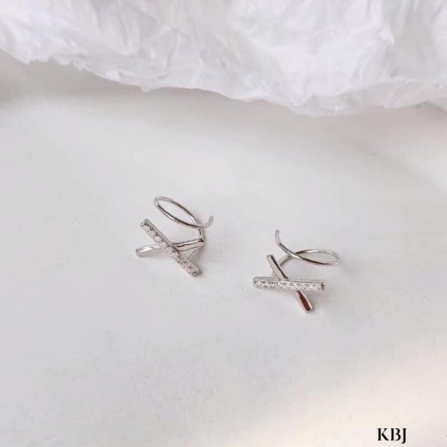 BÔNG TAI BẠC TA CHỮ X XOẮN HÍT HOT NHA