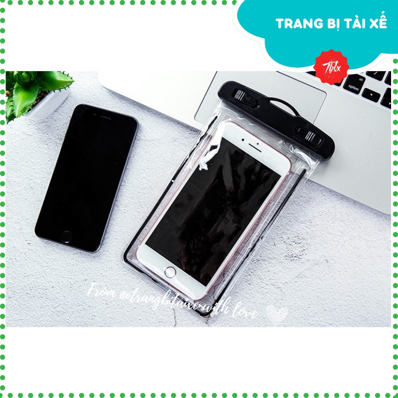 Túi đựng điện thoại chống nước có dây đeo cổ 45cm.Túi chống nước điện thoại hình trơn để trời mưa lướt cảm ứng thoải mái