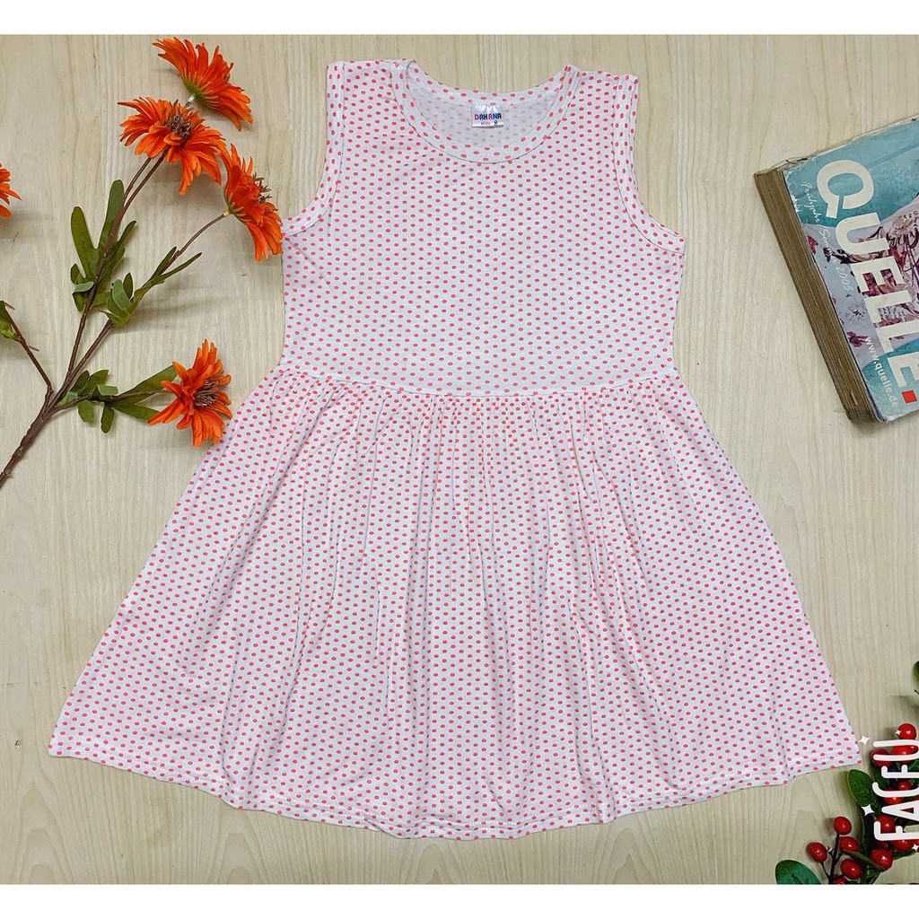 Váy chấm bi cho bé gái - Nhiều màu sắc chất liệu thun cotton dễ chịu cho bé - Vạn Xuân Shop