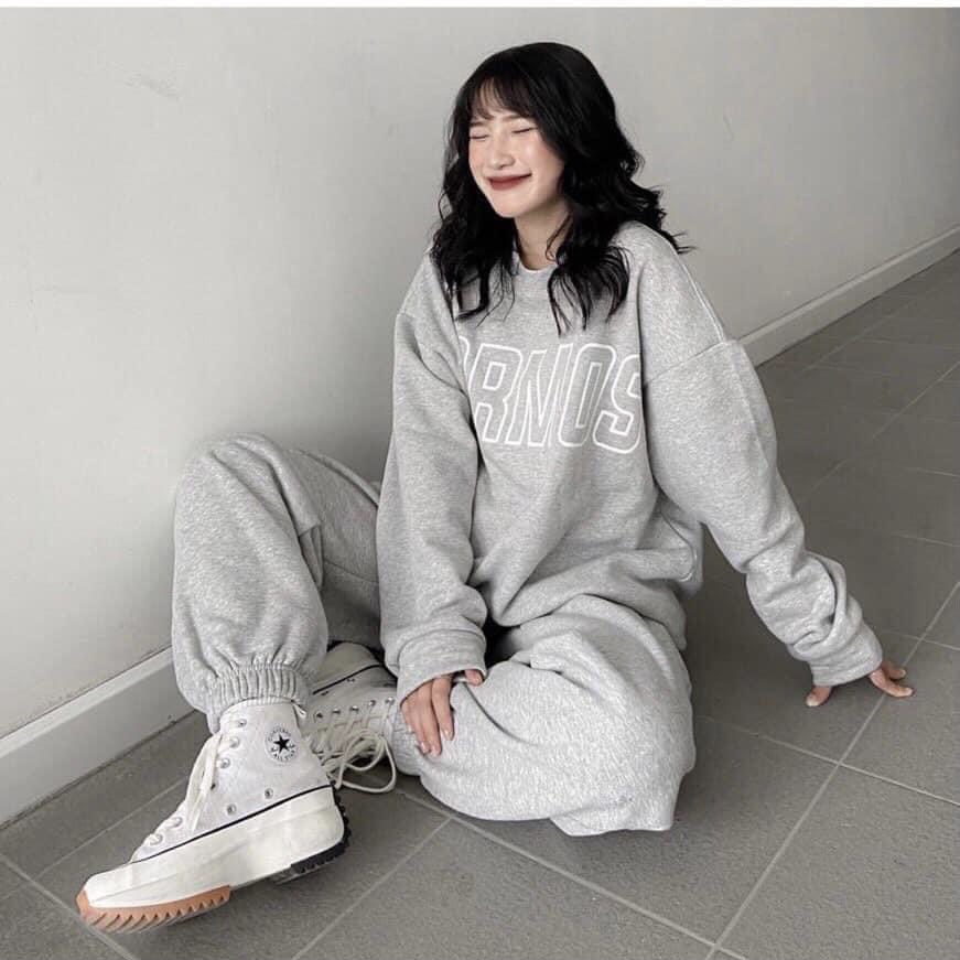 Set Nỉ Cosmos Unisex Chất đẹp 🌸 Bộ đồ quần jogger áo dài tay sweater form rộng nam nữ Ulzzang 🌸