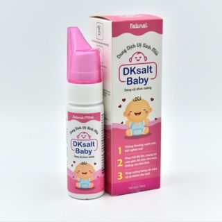 Dung dịch nước Xịt mũi DK salt Baby vệ sinh mũi hàng ngày