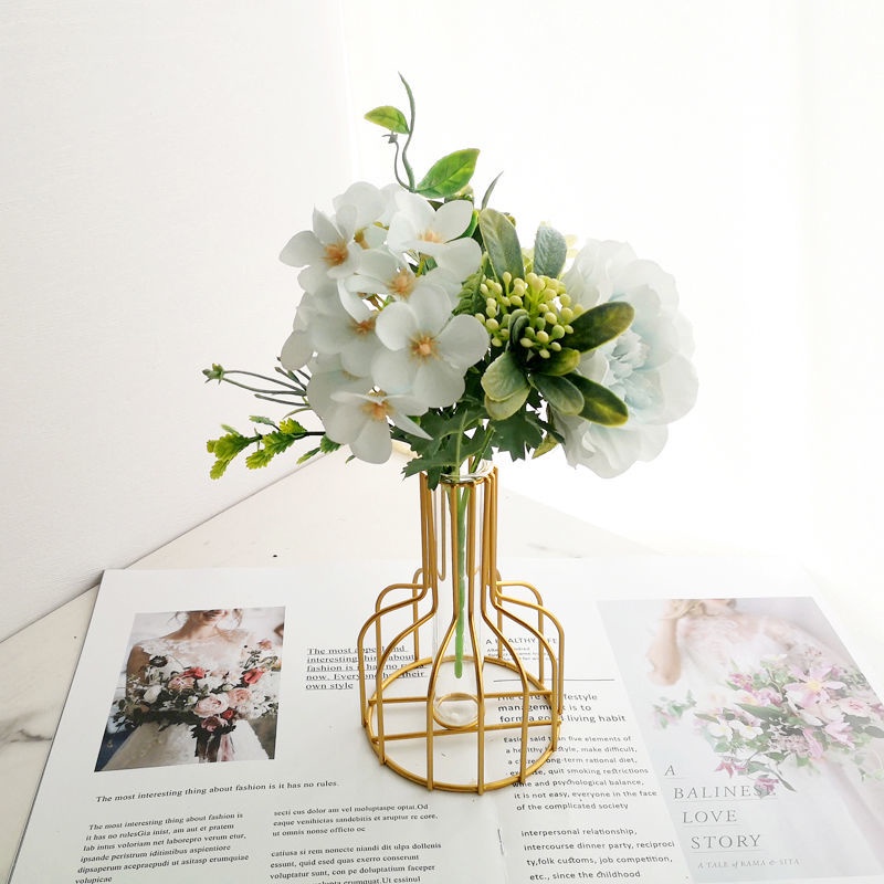 Bó Hoa Giả Phong Cách Bắc Âu Dùng Để Trang Trí Bàn Cà Phê