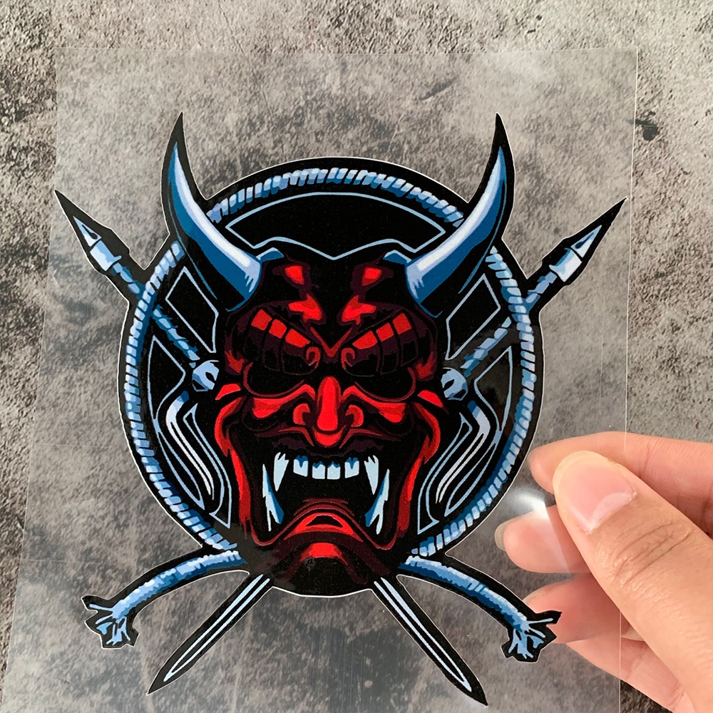 Miếng Dán Đề Can Phản Quang Chống Nước Hình Samurai Nhật Bản Cho Xe Hơi Xe Máy Xe Đạp