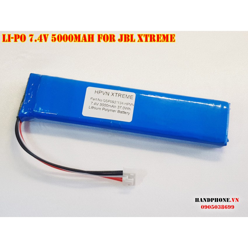 Pin DIY 7.4V 5000mAh cho loa Bluetooth JBL Xtreme GSP0931134