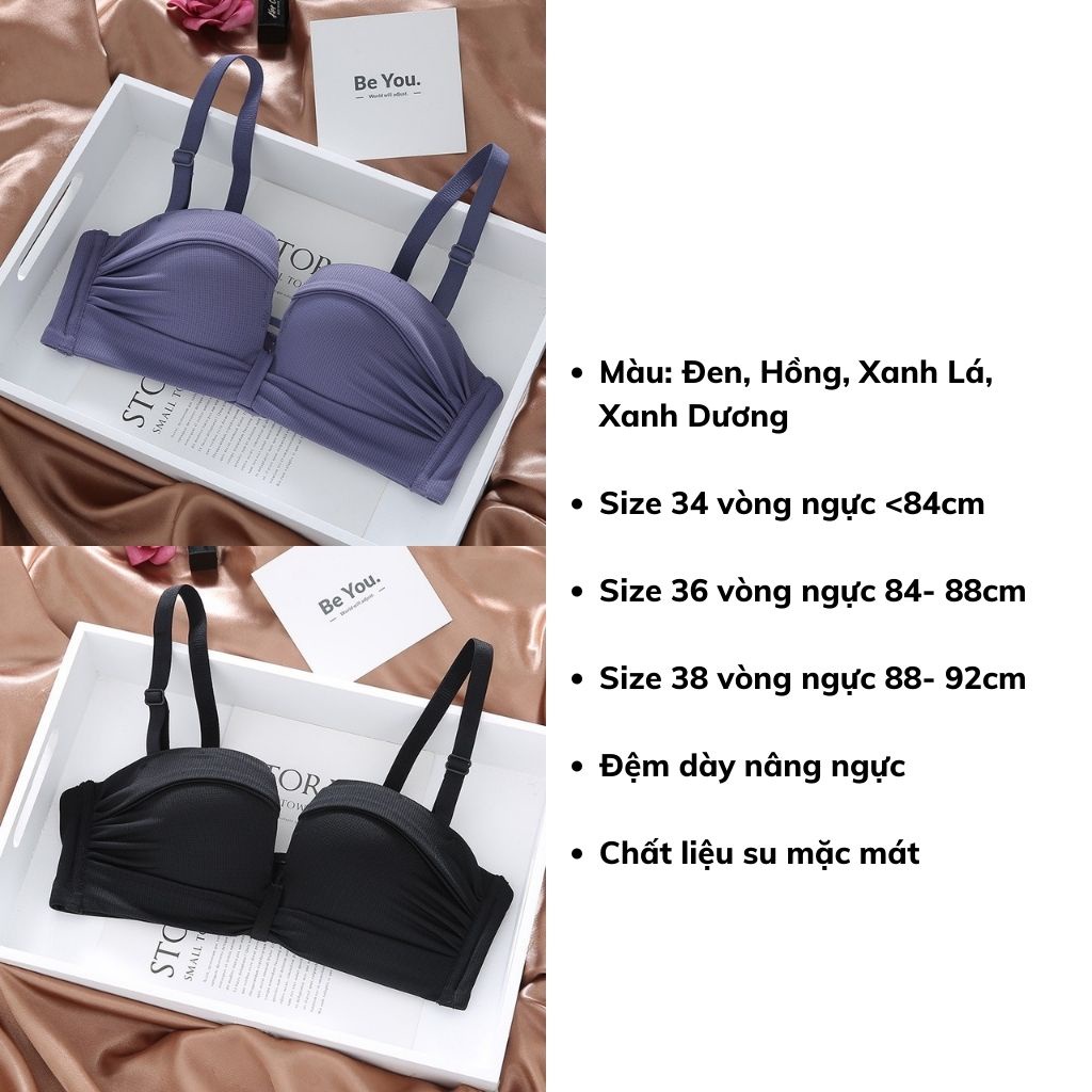 Áo ngực su nữ không gọng đệm dày nâng ngực quyến rủ DEVARI A590