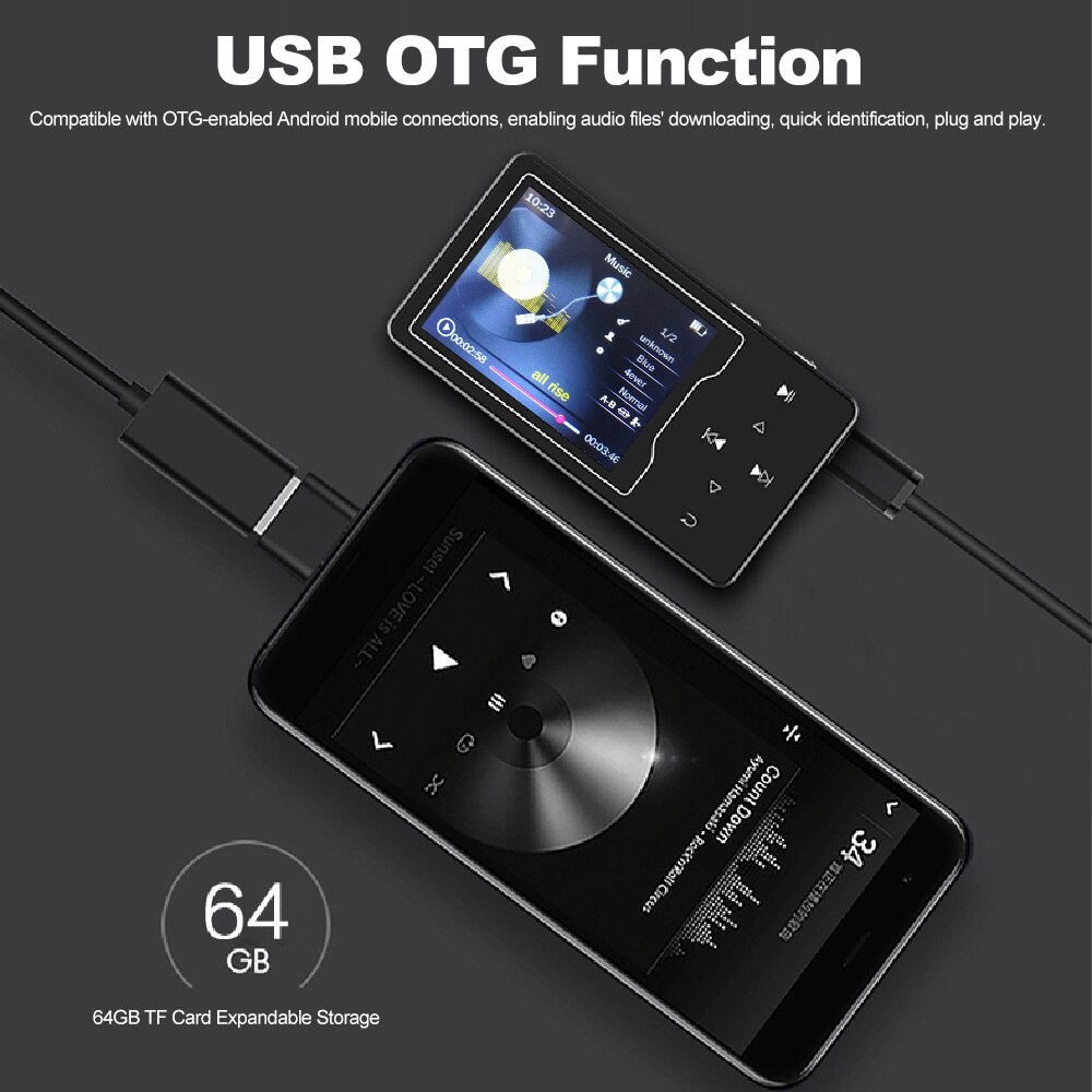 (Quà tặng 99k) Máy nghe nhạc MP3 RUIZU D08 8GB chất lượng cao