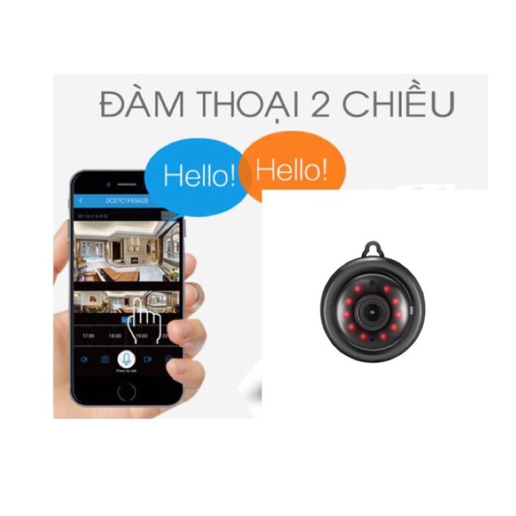 Camera Mini Wifi Không Dây - Hồng ngoại nhìn đêm - Tích hợp Mic loa - Hình ảnh Full HD 1080p