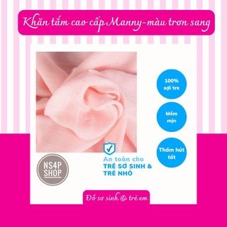 Khăn tắm cho bé, khăn tắm sợi tre, khăn tắm aden many siêu mềm, màu trơn , 120*120