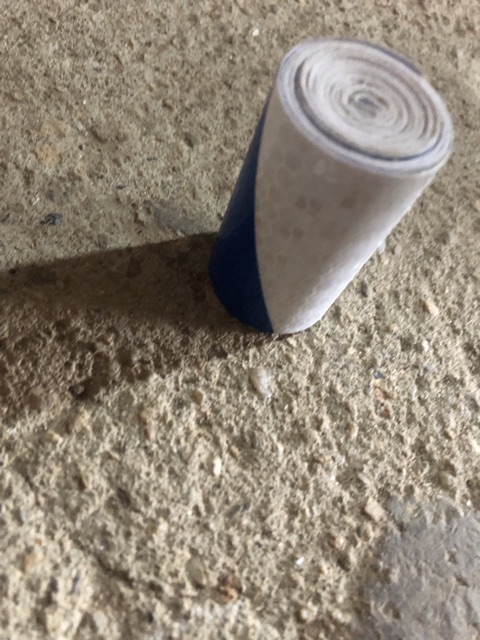 Sản phẩm gia đình làm: 2 mét phản quang trắng+xanh dương